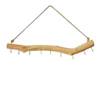 Ungtyb Rustic Wood Hanging Branch - Natural Driftwood Wall Decor | Wooden Organizer with Hooks for Jewelry, Hats, Scarves, Keys, Handmade Decorative Branch Hanger for Home, Living Room, Entryway