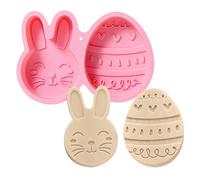 Ungtyb Silicone Bunny Mold, 3D Rabbit Tray, Non-Stick Easter Molds, Food-Grade Cake & Chocolate Mold, Creative Bunny-Shaped Silicone Treat Forms, 9.21x6.38x1.42in
