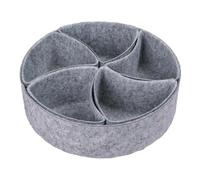 Ungtyb Sleek Felt Drawer Organizer, Desk Drawer Dividers, Felt Storage Organizer, Round Drawer Organizer Tray 26x26x8cm for Makeup, Jewelry, Utensils and Gadgets, Present, Indoor