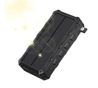 Ungtyb Solar Powerbank, Hand-Cranked Charger, Foldable Waterproof Design, Built-In LED Emergencies Light, Off-Grid Backup Battery for Camping Fishing Travel Home Electronic Device Use 6.54x3.35x1.38in