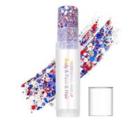 Ungtyb Stick Di Glitter Per Il Corpo - per Outfit nei colori, Bianco, Blu - Glitter Per Viso E Capelli,per Feste, Concerti, Festival, Partite di Calcio, Ragazze, Donne, Uomini