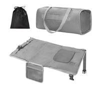Ungtyb Toddler Airplane Bed, Inflatable Travel Foot Rest Bed, Portable Sleeping Mat Carry-On Duffel Bag, Airplane, Train, Car, Road Trips, Weekend Gym, Camping, 76.2x43.2x2.5cm Black Gray Blue