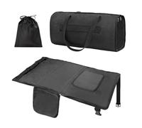 Ungtyb Toddler Airplane Bed, Inflatable Travel Foot Rest Bed, Portable Sleeping Mat Carry-On Duffel Bag, Airplane, Train, Car, Road Trips, Weekend Gym, Camping, 76.2x43.2x2.5cm Black Gray Blue
