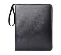 Ungtyb Trading Card Binder, PU Leather Sports Card Album, Double-Sided Protective Sleeves, Zippered Organizer for Women, Men, Kids, Boys, Girls, Offices, Home, Travel, Game Night, Party Use