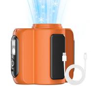 Ungtyb Ventilatore da sotto la camicia, ventilatore ricaricabile indossabile, luce a LED, sistema di raffreddamento a mani libere, motore silenzioso a doppia velocità, leggero, design compatto per