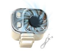 Ungtyb Waist Fan - USB Rechargeable Digital Display | Retro Personal Hand Held Fans for Bag Belt Shirt, Portable Neck Fan for Outdoor Work, Wearable Hands-Free Cooling for Travel & Office