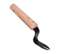 Ungtyb Weeding Hand Tool, Steel Garden Fork, Manual Root Puller, Ergonomic Wood Handle Grip, Heavy-Duty Construction, Made of Tough Material, Weight About 100g