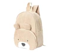 Ungtyb Zaino con orso carino, zaino alla moda in velluto a coste, borsa per libri per scuola materna, borsa per libri per scuola materna, zaino leggero per la scuola per bambini, 24 x 10 x 31 cm, per