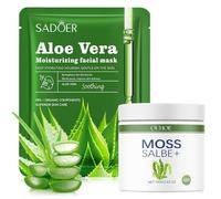 Unguento al Muschio Plus da 100 g + 1 Maschera Viso all'Aloe Vera Idratante, Unguento al Muschio per le Rughe del Viso Vincitore del Test, Crema alMuschio per le Rughe delViso, UnguentoalMuschio