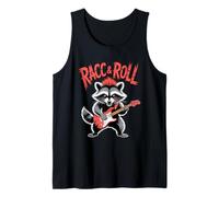 Unhinged Raccoon Rock 'n Roll Trash Panda Retro Chitarra Canotta