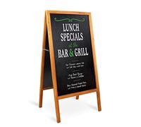 UNHO Lavagna a Cavalletto Cancellabile Magnetica Bifacciale 100x50cm | Lavagna del Menù da Terra Autoportante Osteria Trattoria Caffè Lavagna per Presentazioni