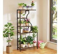 unho Scaffale Porta Piante: Scaffale per Piante Portapiante porta vasi da interno 5 Livelli Grande 180cm Altezza Espositore Giardino Mobili Arredamento in Legno e Ferro