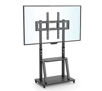 UNHO Supporto TV Mobile con Rotelle: Supporto TV da Pavimento per 32-100 Pollici Portata 80 kg, Porta TV con Ruote Altezza Regolabile, Max VESA 800x600mm