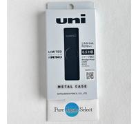 Uni 0,5 mm HB Lead Refill custodia in metallo nero opaco Mitsubishi Pencil...
