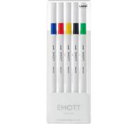 uni Astuccio 5 fineliner EMOTT tratto 0.4mm colori ass. Vivid Mitsubishi