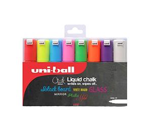 Uni-Ball 153494343 Marcatore a Gesso Liquido, 8 Pezzi