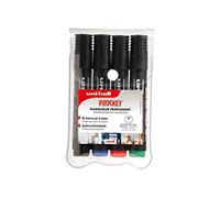 Marcatori Uni Prockey M122 - punta conica 1,20 - 1,80 mm - colori assortiti - Uni Mitsubishi - astuccio 4 pezzi