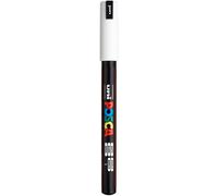 UNI MITSUBISHI - M PC1MR BI - Marcatore a base d'acqua Uni Posca Pen PC1M - punta extra fine 0,7mm - bianco - Uni Mitsubishi - 69910 - Conf. da 1 Pz. - M PC1MR BI