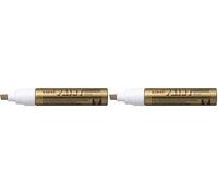 Uni-Ball 182210 - Marcatore a vernice PX-30 con punta a cuneo, oro (Confezione da 2)