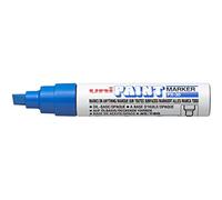 Uni-Ball 182253 - Pennarello a vernice Paint PX-30 con punta a cuneo, blu | Punta a cuneo da 4-8,5 mm per grandi superfici, resistente all’acqua e alla luce