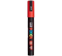 Uni-Ball 182521 - Marcatore POSCA PC-5M, con punta rotonda da 1,8 a 2,5 mm, rosso, 1 pezzo