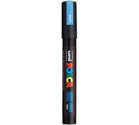 uni-ball 182585 - Marcatore POSCA con punta rotonda medio-fine, blu metallizzato