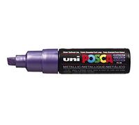 uni-ball 182688 - Marcatore POSCA con punta larga a cuneo, viola metallizzato