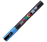 uni-ball 186547 - Marcatore POSCA con punta tonda fine, blu cielo | Pennarello con punta arrotondata da 0,9-1,3 mm per quasi tutte le superfici