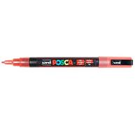 uni-ball 186580 - Marcatore POSCA con punta tonda fine, rosso glitterato