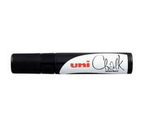 Faber-Castell uni-ball 186699 - Pennarello UNI CHALK PWE-17K 15 mm, con punta larga a cuneo, nero