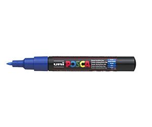 uni-ball 186751 - Pennarello POSCA con punta tonda extrafine, blu scuro