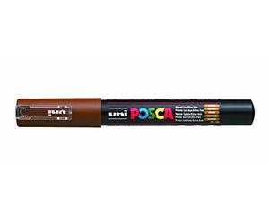 uni-ball 186787 - Marker POSCA mit extra feiner Rundspitze, braun, 1 Stück