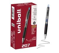 uni-ball 207 Retractable gel Pens, medium Point (0.7 mm), nero, 12 count Punta ultra micro 12-Count Blue