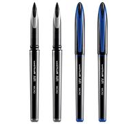 uni-ball Air Micro - Palla a sfera fine 0,5 mm, confezione da 4 - inchiostro nero e blu - UBA-188-M