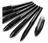 Uni-Ball Air Micro UBA-188-M - Penna a sfera a punta fine, 0,5 mm, confezione da 6, colore: nero