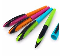 Uni-Ball Aria Penne 0.5mm Blu, Verde, Rosa e Arancio Botte Inchiostro Nero Pacco