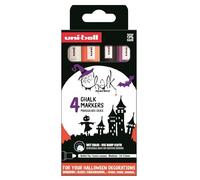 Uni Mitsubishi Pencil – Astuccio marcatori a gesso liquido PWE-5M Set da 4 (Halloween)