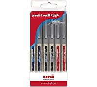 Uni-ball Astuccio Rollers, inchiostro liquido, UB-157, colori di base, 6 pezzi