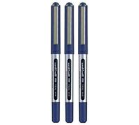 uni-ball Blue Eye UB-150E - Micro penna a sfera con punta in metallo da 0,5 mm, tratto da 0,2 mm, inchiostro pigmentato a base d'acqua, sistema Uni Flow, impermeabile, non sbiadisce, confezione da 3