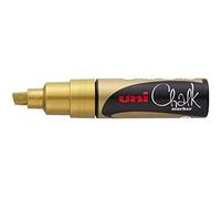 uni-ball Chalk PWE-8K-Pennarello con Punta a scalpello, Colore Oro, 8 mm, PWE8KOR