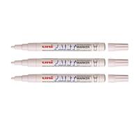 Uni-Ball Confezione da 3 PENNARELLI permanente Paint PX-21 PTE conico 1,2 mm bianco