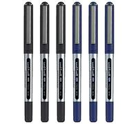 Uni-ball Eye Micro Ub-150 - Penna a inchiostro gel, 0,5 mm, confezione da 6 - 3 x nero, 3 x blu