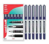 uni-ball Eye Micro UB-150 - Penna a inchiostro gel, 0,5 mm, confezione regalo, confezione da 6, colore: Blu