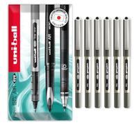 uni-ball EYE UB-157 - Penna roller, punta 0,7 mm, confezione da 6, colore: Nero
