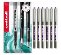 uni-ball EYE UB-157 - Penna roller, punta 0,7 mm, confezione da 6, colore: Viola