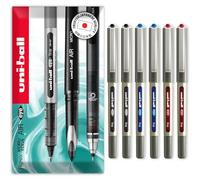 uni-ball Eye UB-157 - Penna roller, punta 0,7 mm, confezione regalo, 6 pezzi, multicolore