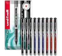 uni-ball Gel Impact Broad UM-153S - Penne a sfera con punta da 1,0 mm, inchiostro nero, blu e rosso, confezione da 9, in confezione regalo
