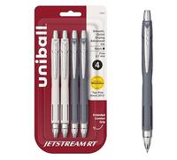 uni-ball Jetstream RT Penne NY Times Wirecutter Best Pen per oltre un decennio - Confezione da 4 penne nere a punta fine, 0,7 mm - Back to School
