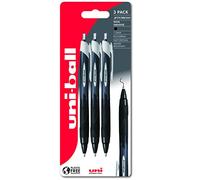 uni-ball Jetstream Sport SXN-150S - Penna a sfera gel con punta a sfera da 1 mm, scrittura liscia, inchiostro nero Uni Super Ink si asciuga istantaneamente, confezione da 3 in confezione priva di