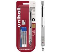 uni-ball Kuru Toga Elite - Starter kit portamine 0,5 mm, HB #2, corpo argento, 1 pezzo